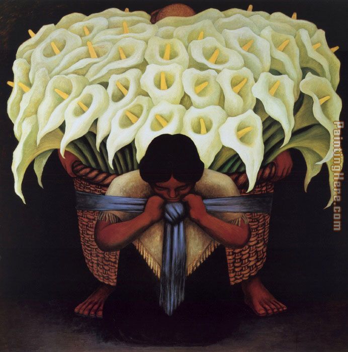 El Vendador de Alcatraces (The Vendor of Alcatraces) painting - Diego Rivera El Vendador de Alcatraces (The Vendor of Alcatraces) art painting